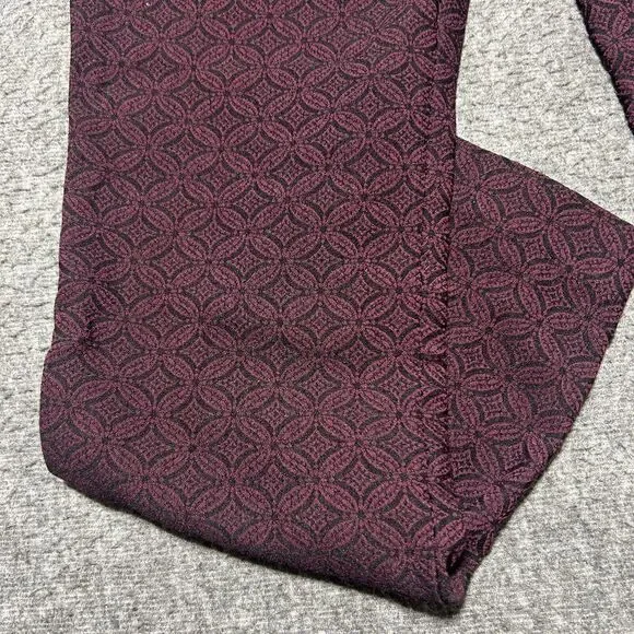 Mario Serrani Pants Italy Size 10 Burgundy Chino Ankle Casual Business Womens‎ - Picture 2 of 10